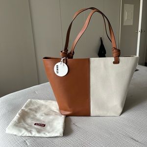 IDA CANVAS TOTE BAG CREAM TAN